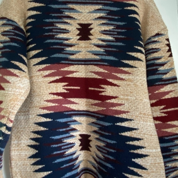 Ann French Aztec Southwestern Print Cardigan pockets, front buttons Sz: Medium - Picture 9 of 12